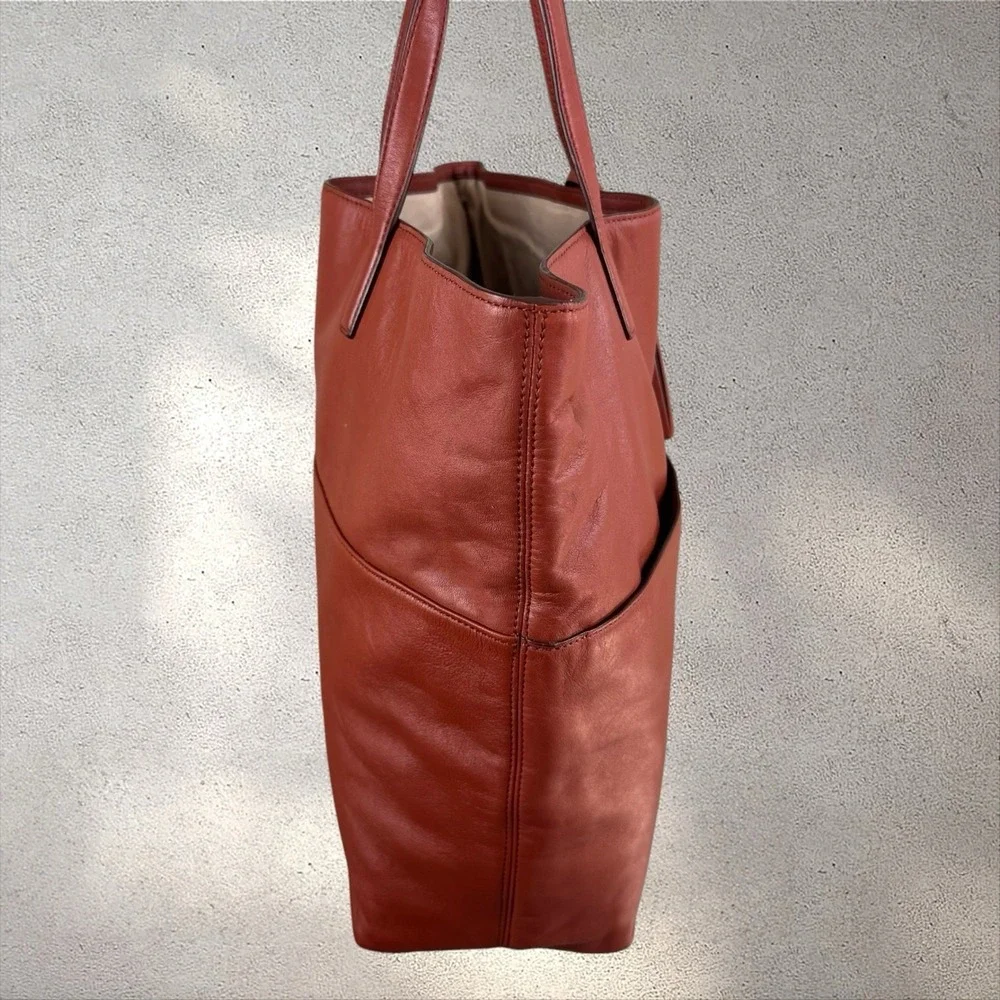 Coach 26461 Legacy Turnlock Leather Handbag Tote Bag Tassel Brown EUC - Picture 5 of 8